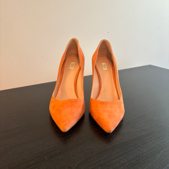 Furla Orange Suede Pump - Picture 2 of 6